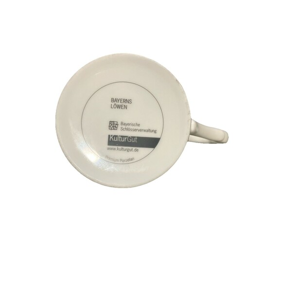 German Bayers Löwen Lion Crest coffee tea mug Porcelain Mug Gold Gilt, blue - Picture 15 of 15